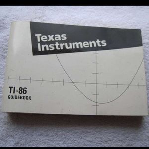 Texas Instruments TI-86 Graphing Calculator Guidebook User Manual Instructions